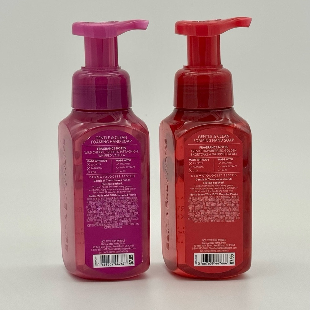 Bath & Body Works Sweetheart Cherry & Strawberry Pound Cake Hand Soaps NWT - Picture 4 of 6